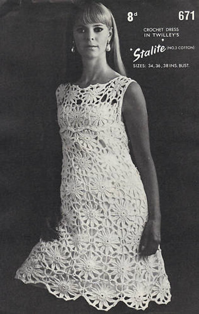 Vintage Crochet Dress Pattern Free Knitting Crochet