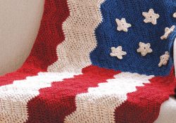 Afghan Crochet Patterns  Heartland Flag Afghan Joann