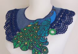 Best Crochet Collar Pattern for You to Make Handpainted Denim And Crochet Collar Aly Flickr