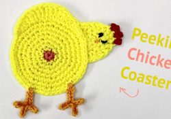 Crochet Funny Pattern Funny Peeking Chicken Coaster Free Crochet Pattern Youtube