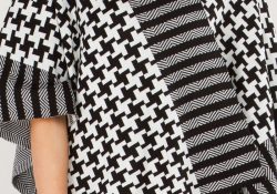 Houndstooth Crochet Pattern  Houndstooth Lightweight Knit Poncho In Blackwhite