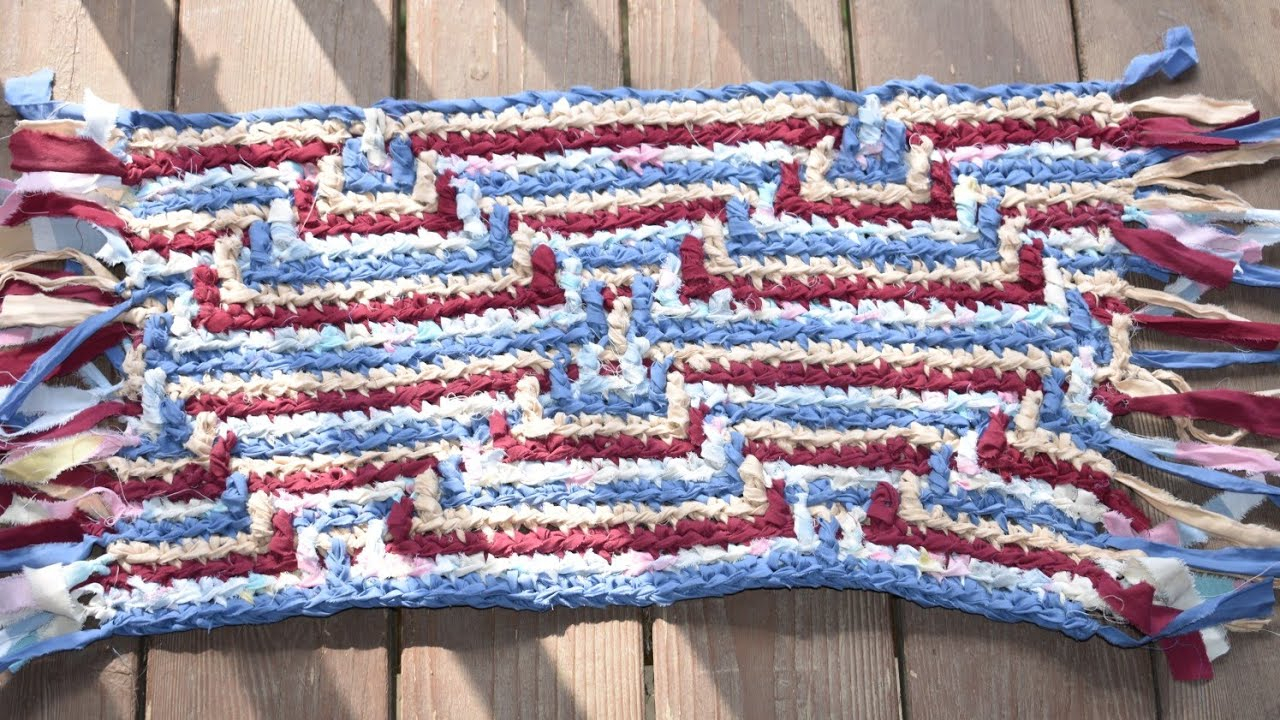 Navajo Crochet Pattern Crochet Rectangle Rag Rug Navajo Indian Diamond ...